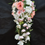 Thumbnail: Extra Long Cascade Bouquet in Peach (Salmon) Hue