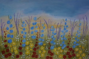 FlowersDelight modern #colourful #art #painting framed