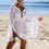 Miniatura: Crochê de malha praia encobrir, Tassel Tie Beachwear, Túnica longa Pareos, Ver