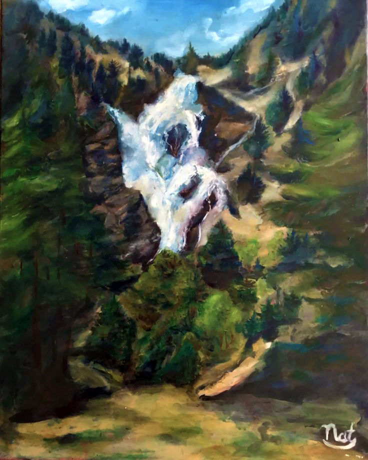 Whispers of the Waterfall, oil on canvas 40x50cm
