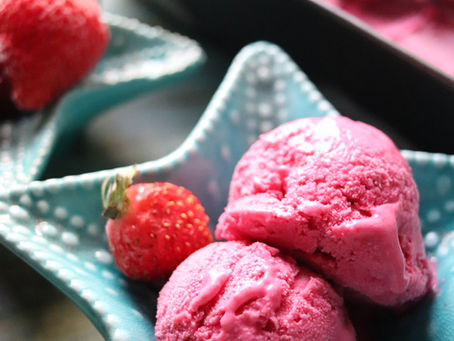 No Churn Strawberry Icecream