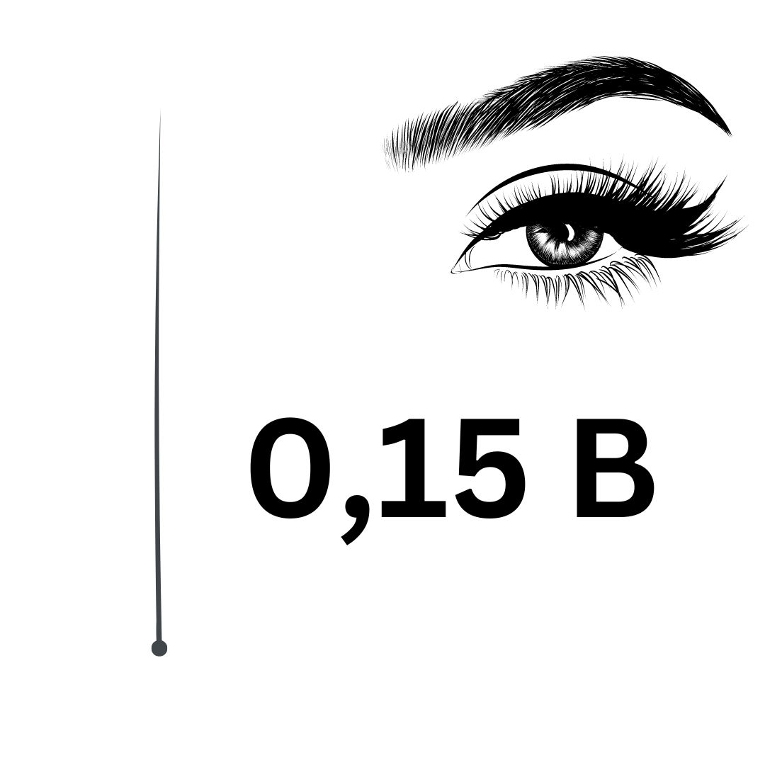 0,15 B Single lash for eyelash extension