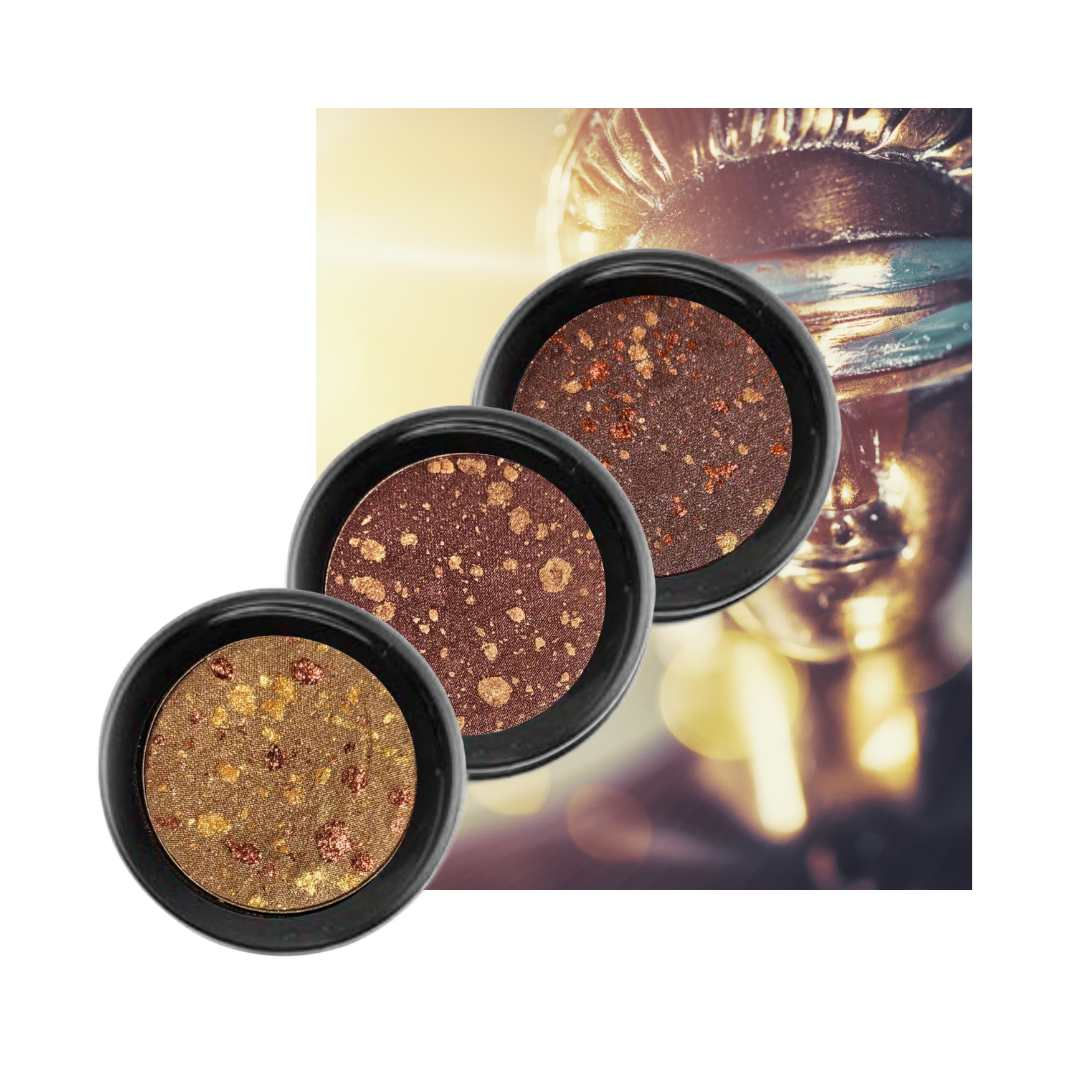 Copper bronze color variant eyeshadows which are highly pigmented, easy application, vegan and cruelty free