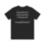 Thumbnail: Questions? Comments? Short Sleeve Tee — Customer Service Graphic T-Shirt