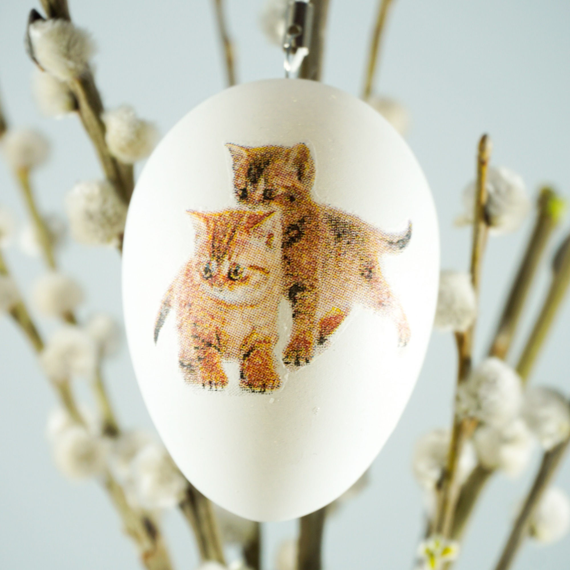 Handgemachtes Osterei Katze