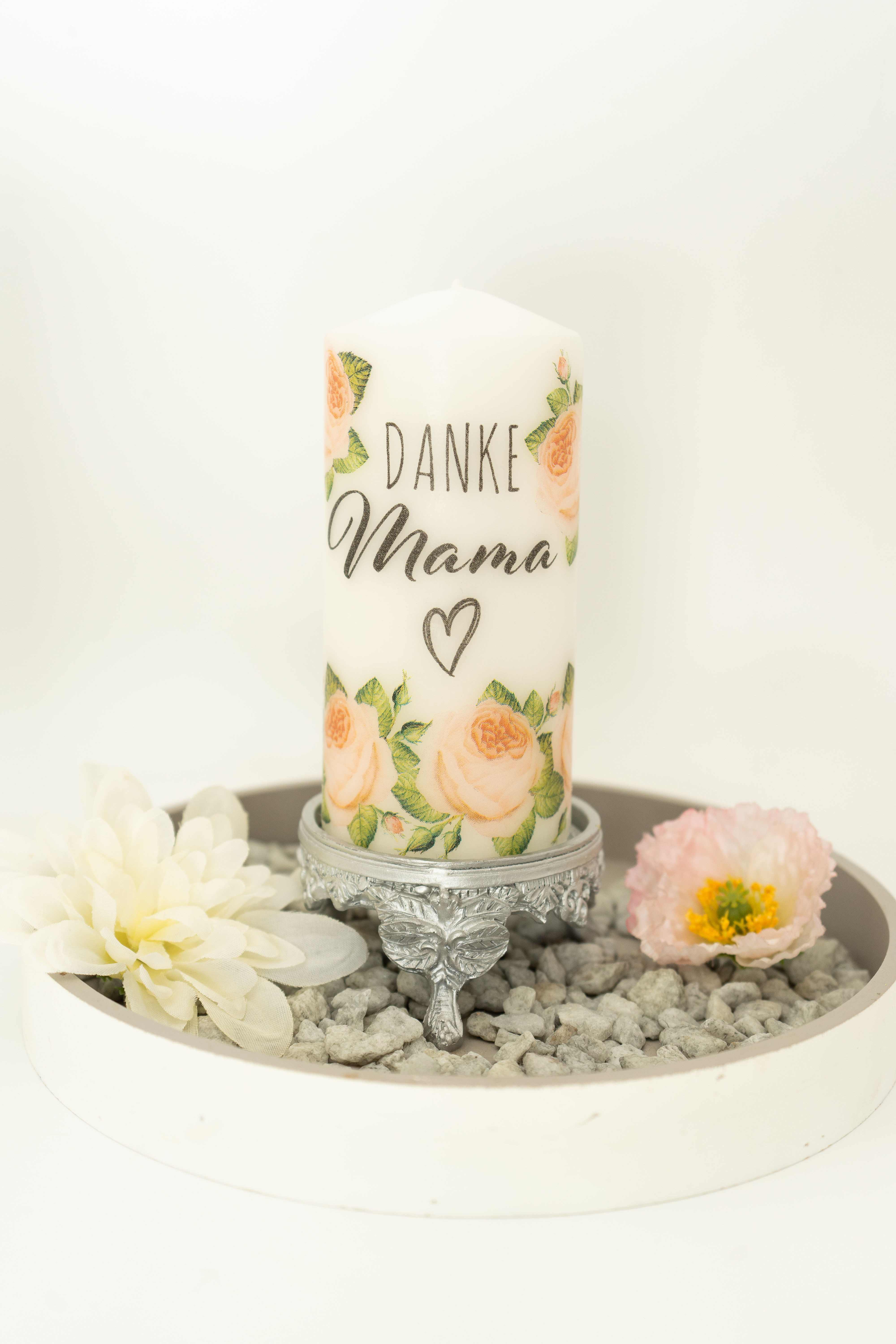 Handgemachte Kerze für den Muttertag