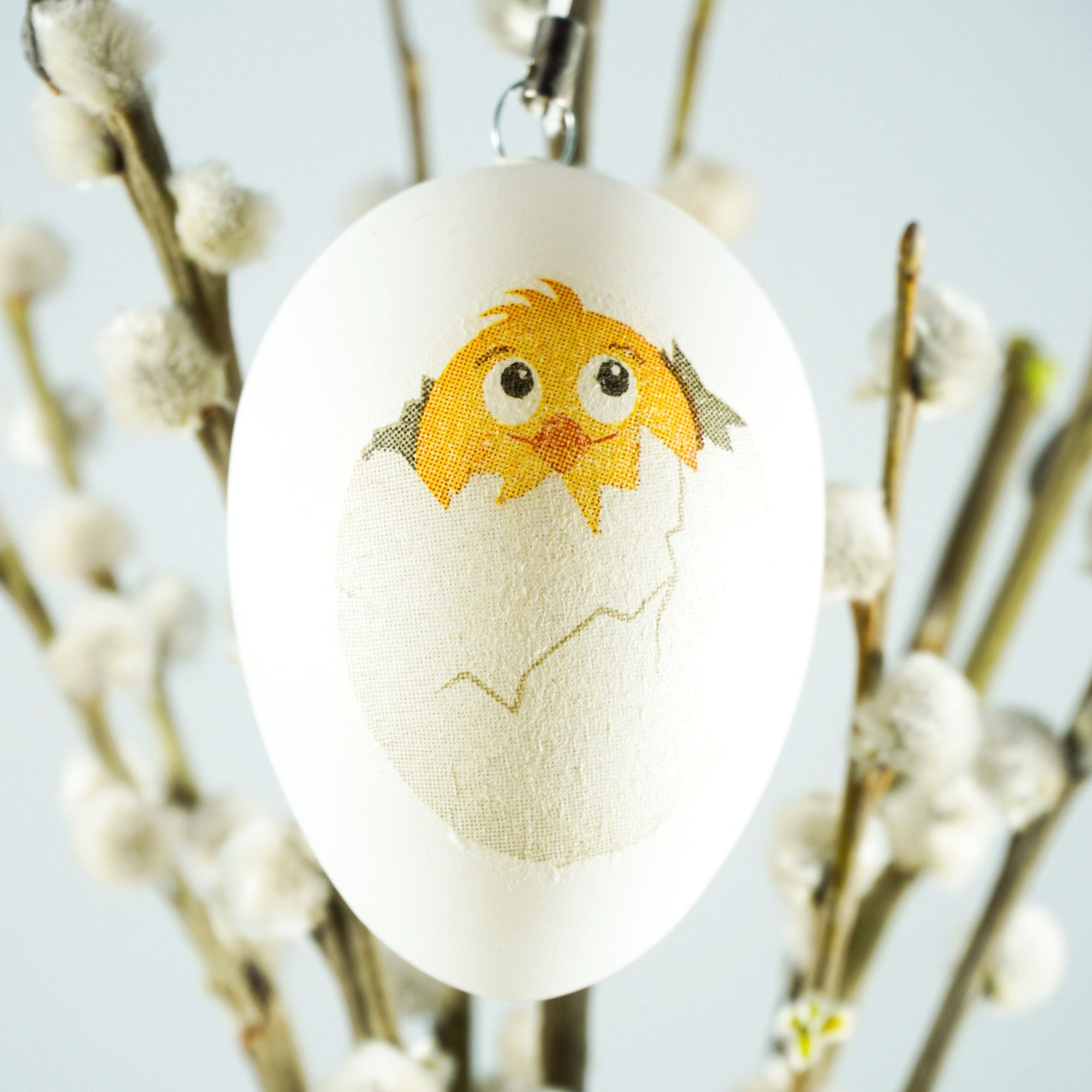 Handgemachtes Osterei Küken