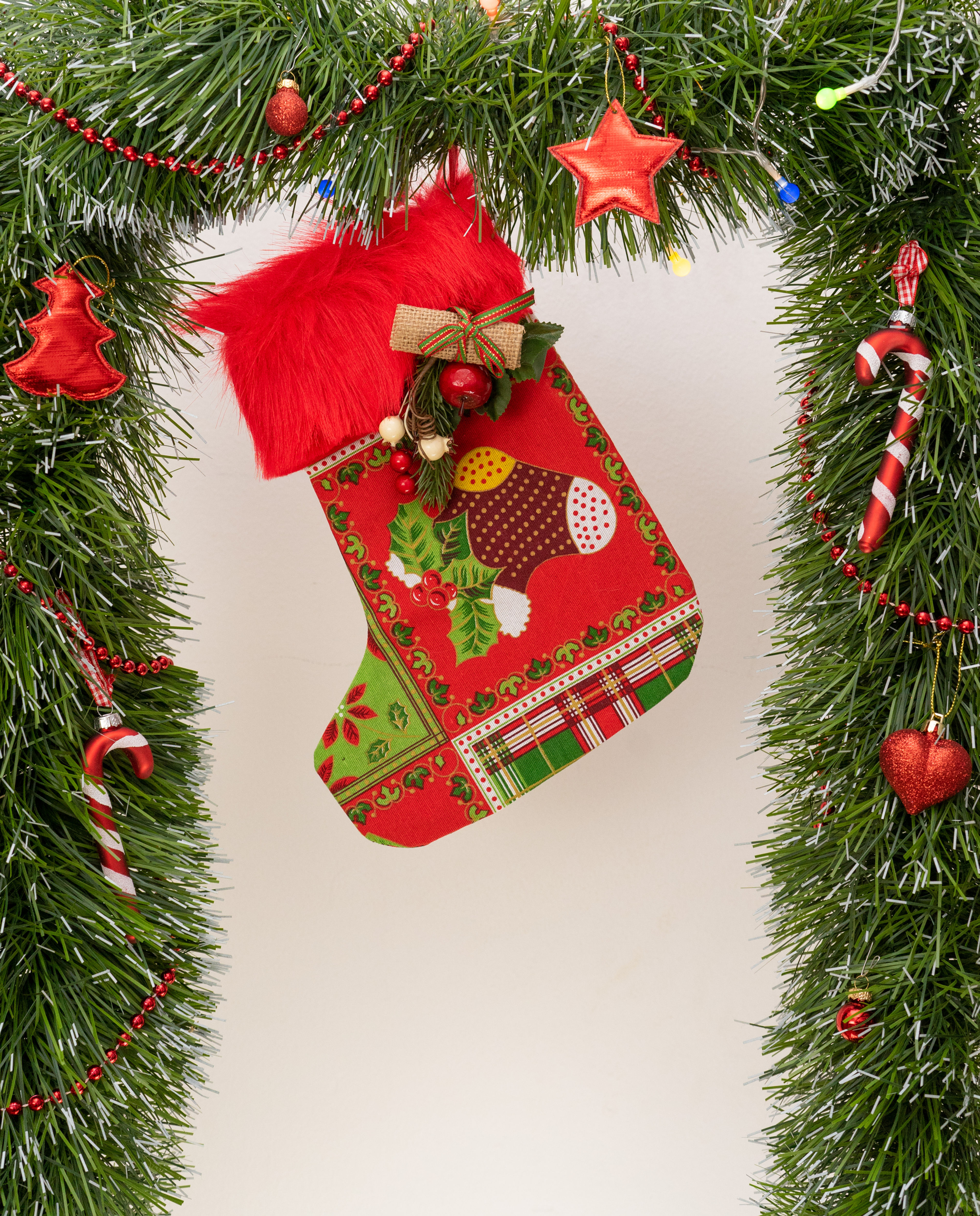 Handgemachte Weihnachts/ Nikolaus Stiefel Dekoration
