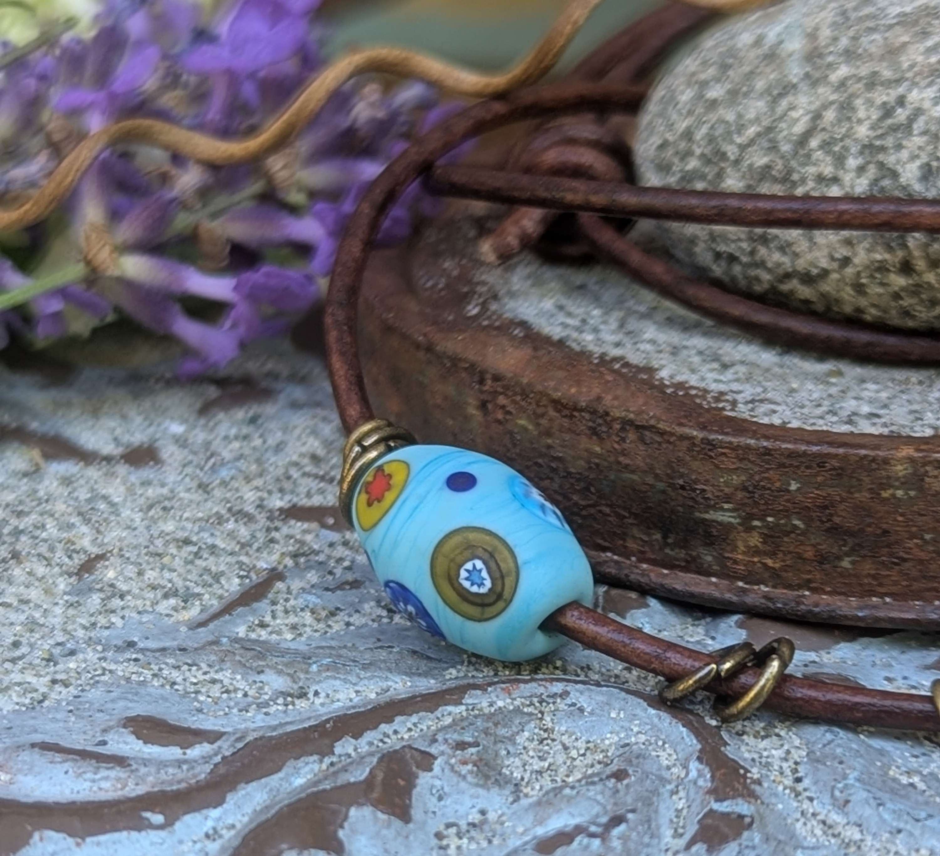 Sidewalk Cafe - beads and leather 