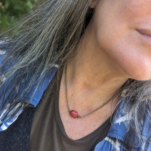 jelly beans glass bead necklace Island Rain Studio