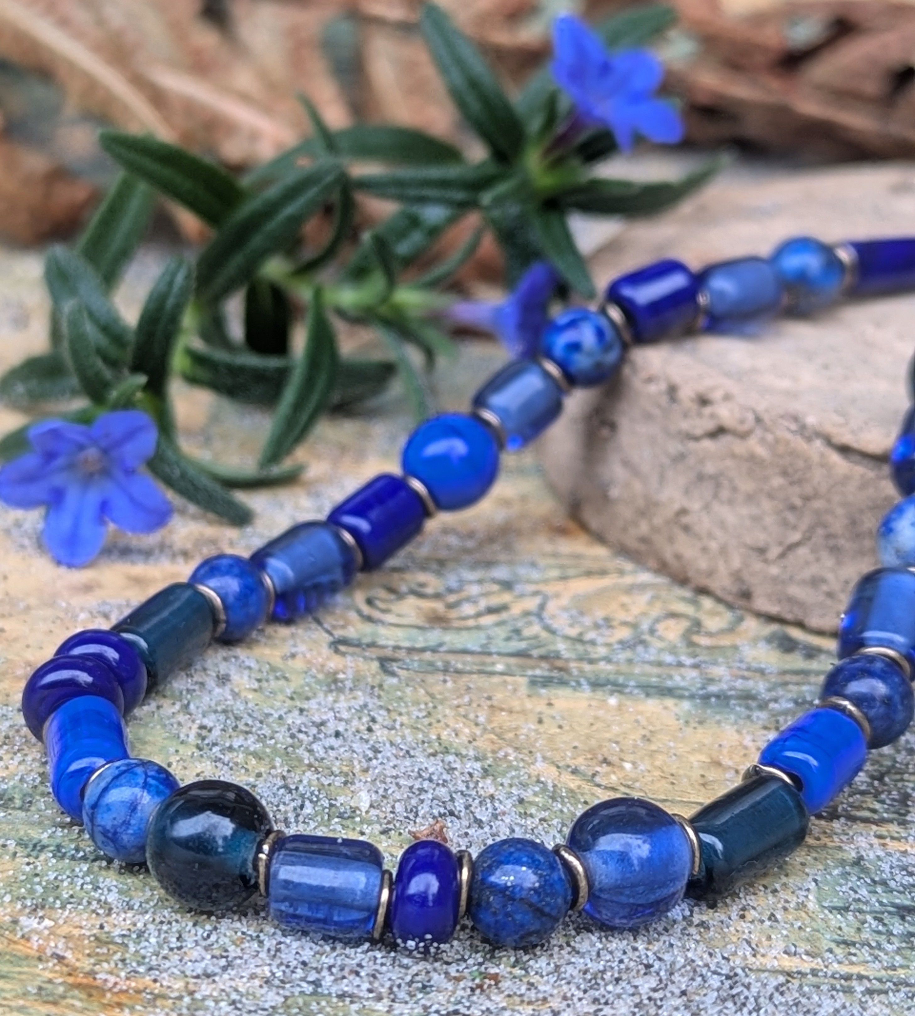 shades of blue - necklace