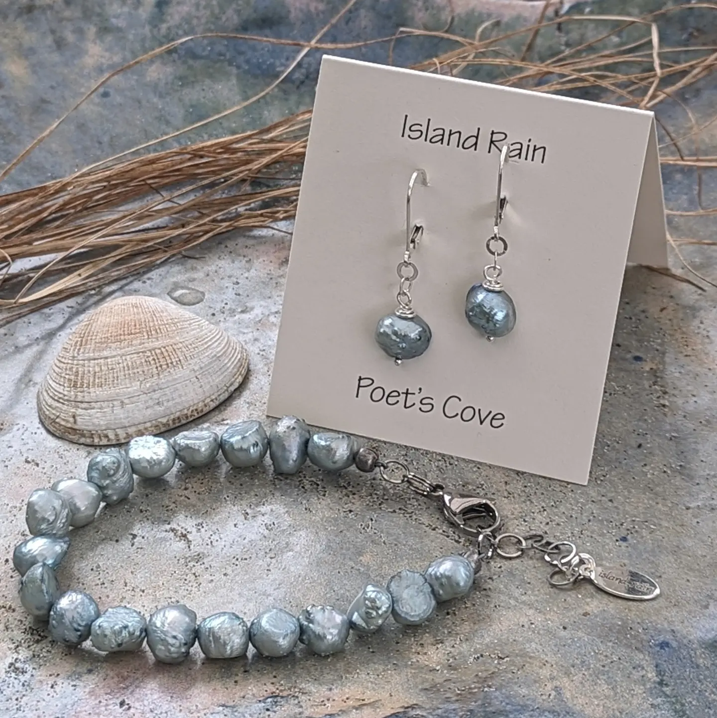poet's cove freshwater pearl set Island Rain Studio