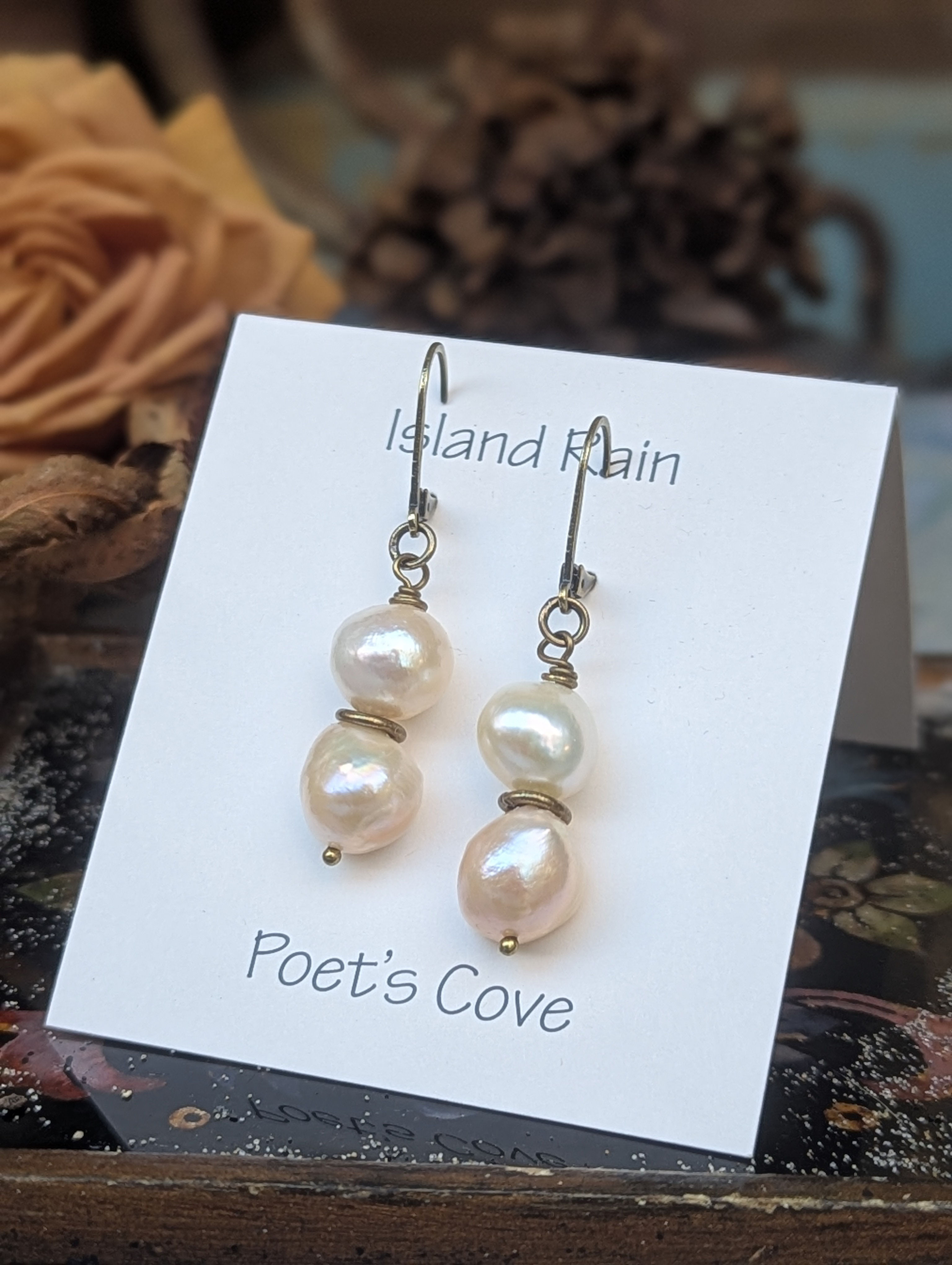 beautifully flawed - freshwater pearl earrings