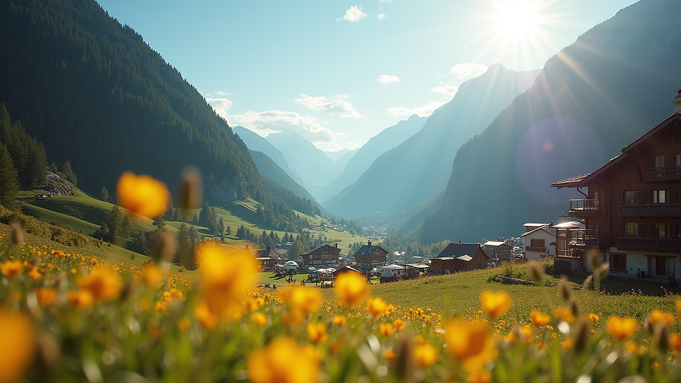 Eye-level view of the stunning Gstaad landscape during the festival