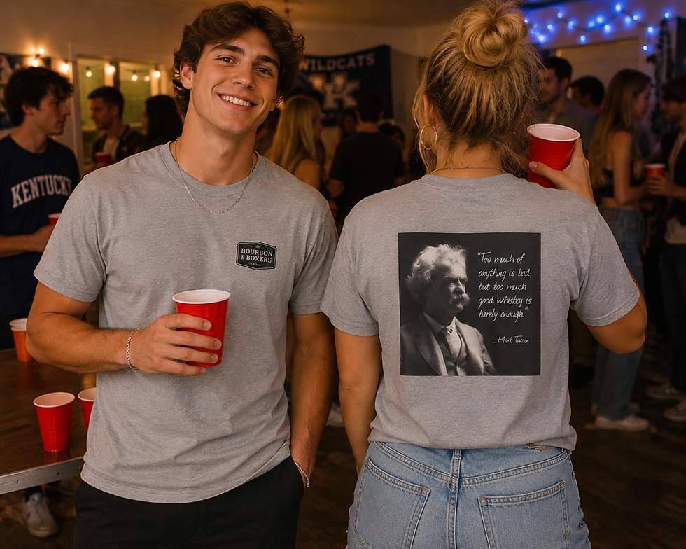 college students wearing Bourbon and Boxers Graphic T-shirt