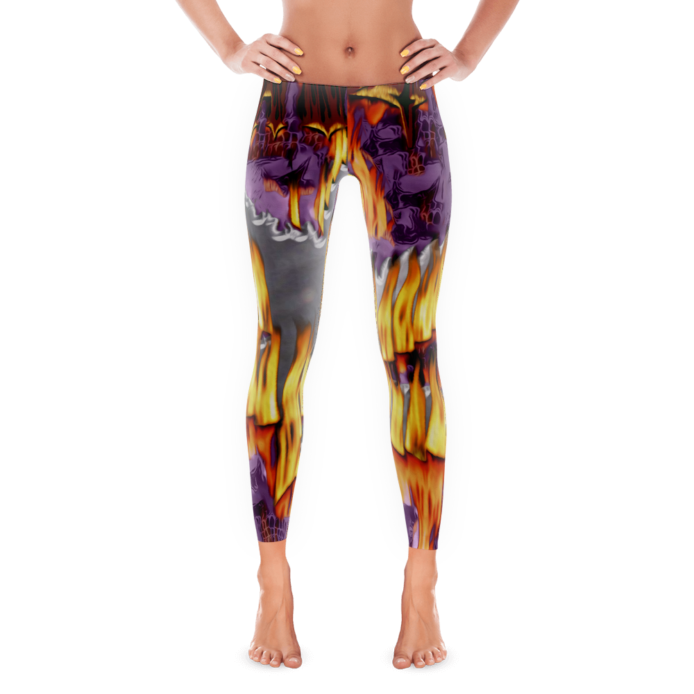 DESIGNER LEGGINGS - Chaos 420 Orange