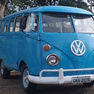 Blue Martina project VW Bus before restoration