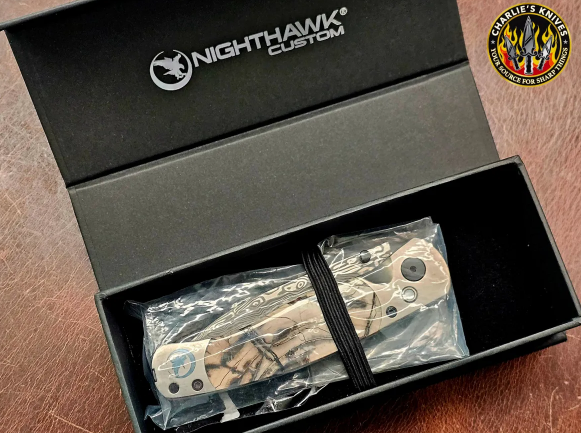 Thumbnail: Nighthawk Custom Knives Mammoth Scales 3.25" Biofrost Damasteel Blade