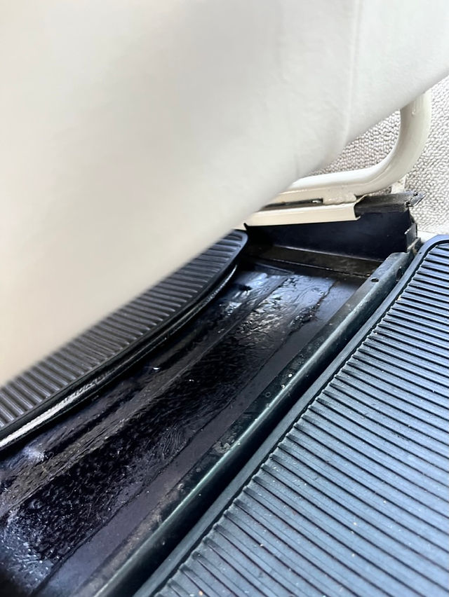 underseat details of a vw beetle