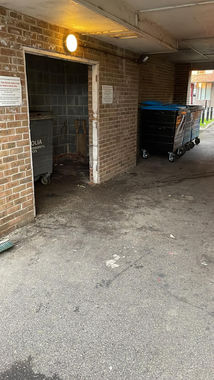 after cleaning to remove old discarded rubbish