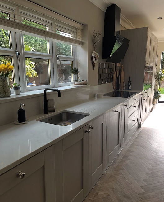 A kitchen, freshly cleaned by Worth It's interior cleaning team