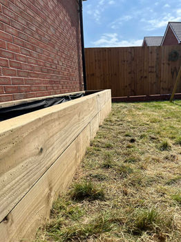 Sleepers installed in back garden done by TDax
