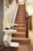 Brooks Straight stairlift, going up rail in older home