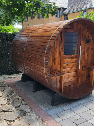 Wooden outdoor sauna