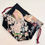 Thumbnail: Black and Pink Floral Silk Kinchaku