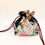 Thumbnail: Black and Pink Floral Silk Kinchaku