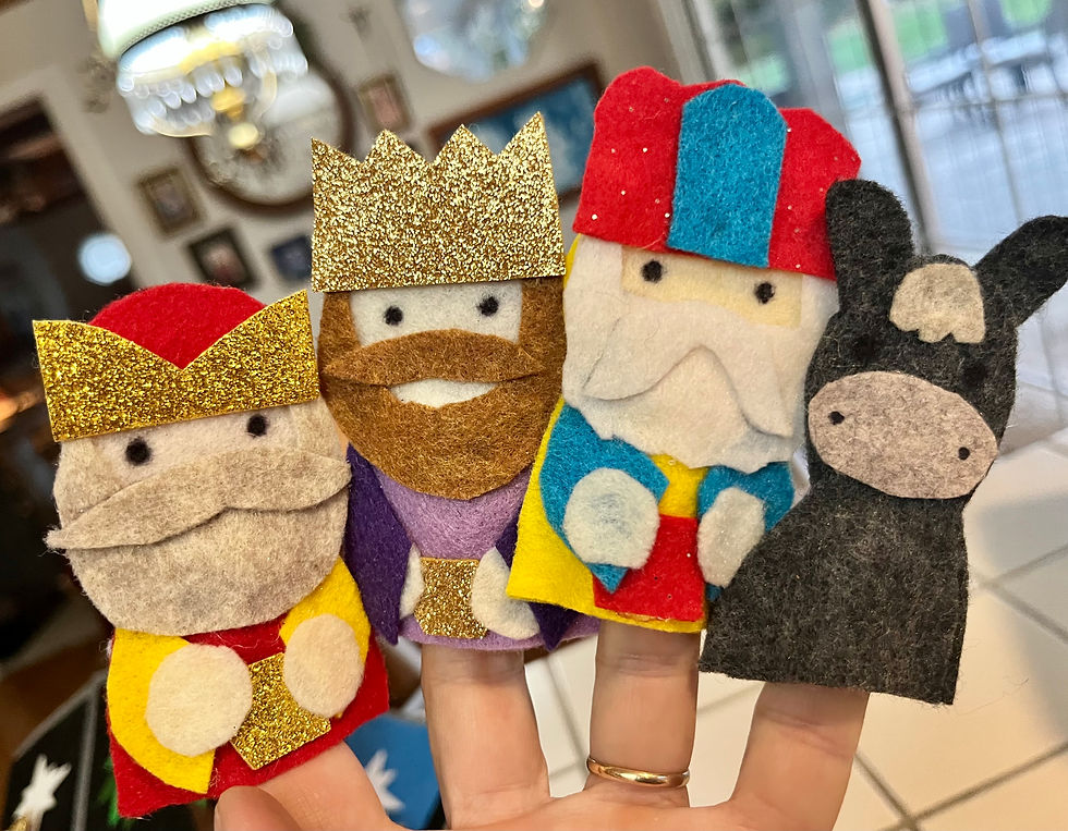 Thumbnail: Felt Nativity Busy Book with Nine Felt Finger Puppets