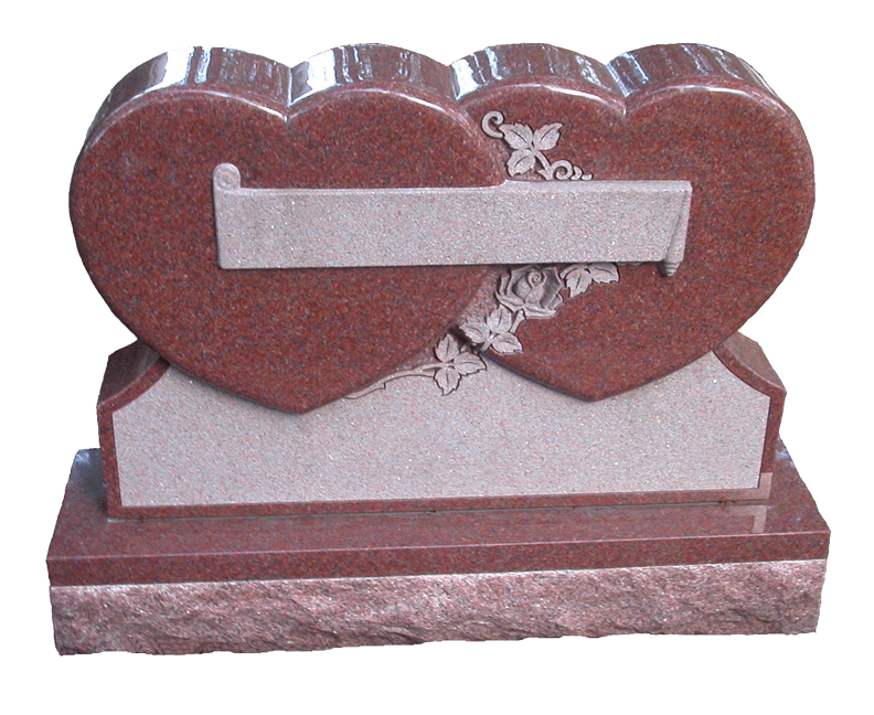Double heart with scroll