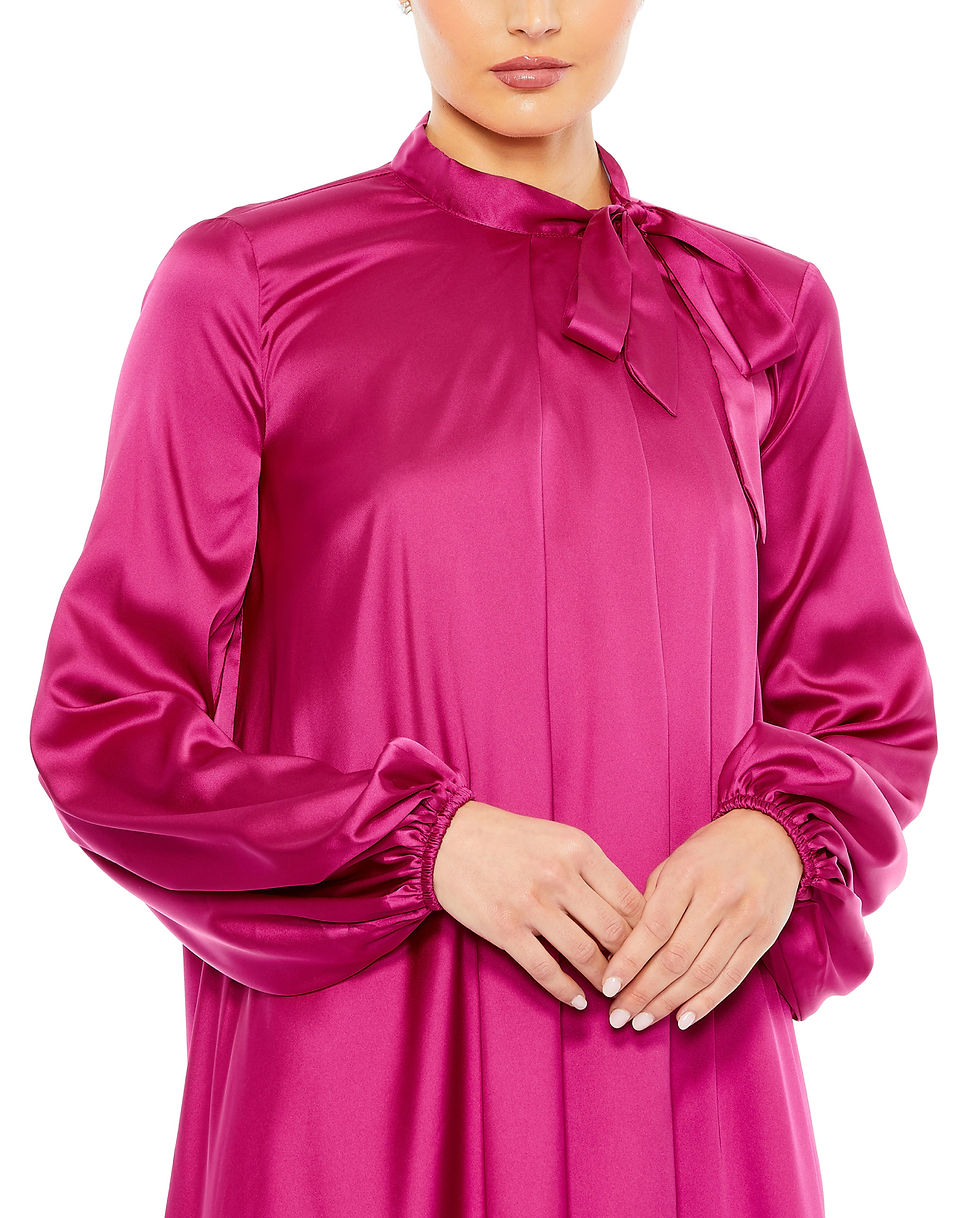 Thumbnail: High Neck Tent Silhouette Dress / Size 8
