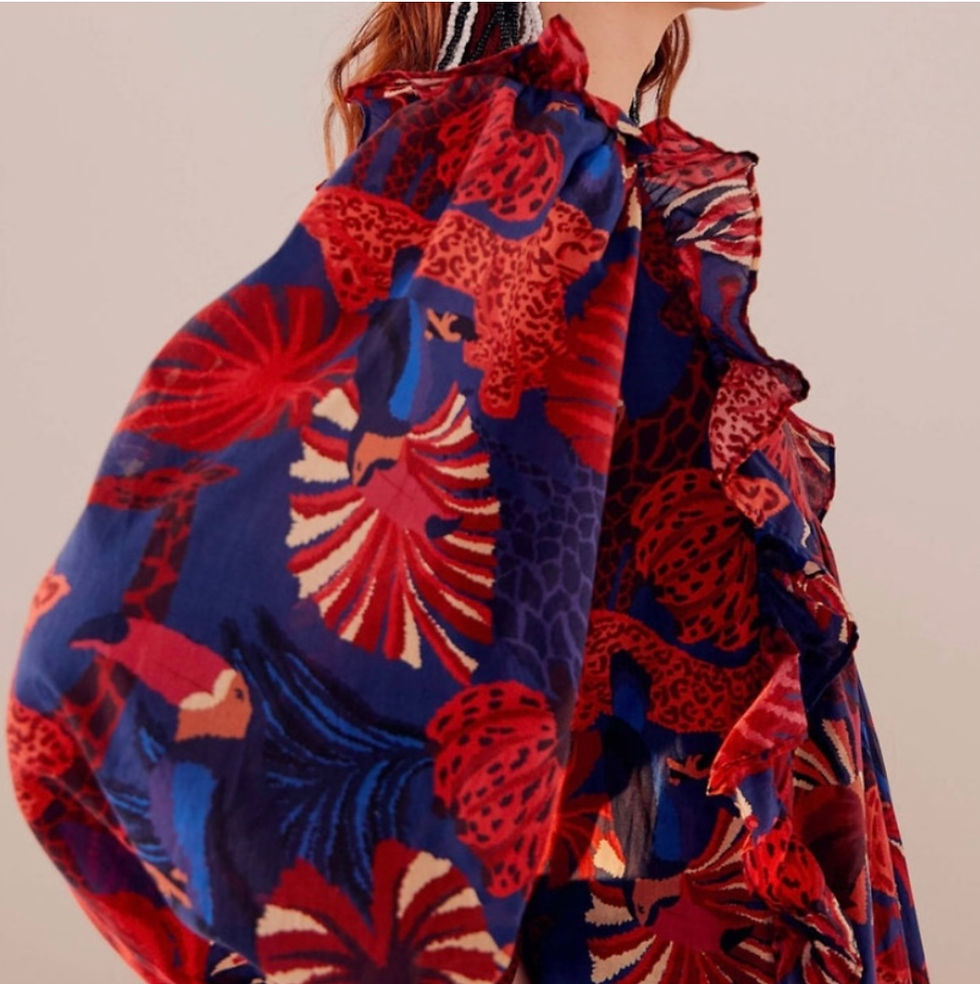 Thumbnail: Animals Tapestry Midi Dress / Size S