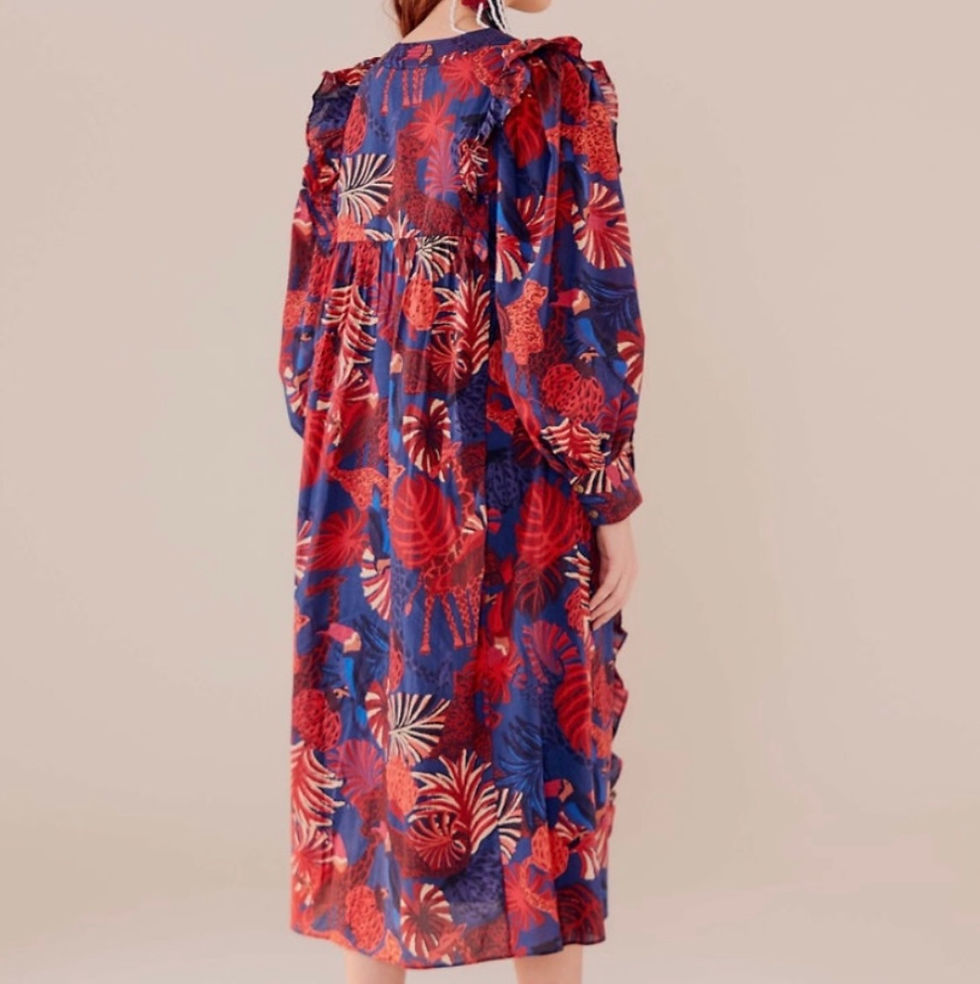 Thumbnail: Animals Tapestry Midi Dress / Size S