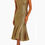 Thumbnail: Jody Metallic Tweed Square Neck Flutter Neck Midi / Size 6