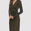 Thumbnail: Metallic Faux Wrap Sheath Dress / Size 4