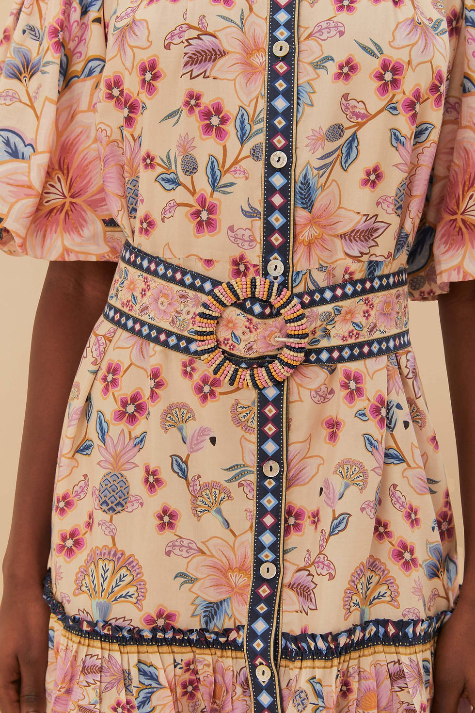 Thumbnail: Superblossom Tapestry Puff Sleeve Minidress / Size S & M