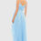 Thumbnail: Blue Asymmetrical Hem Chiffon Maxi / Size 0
