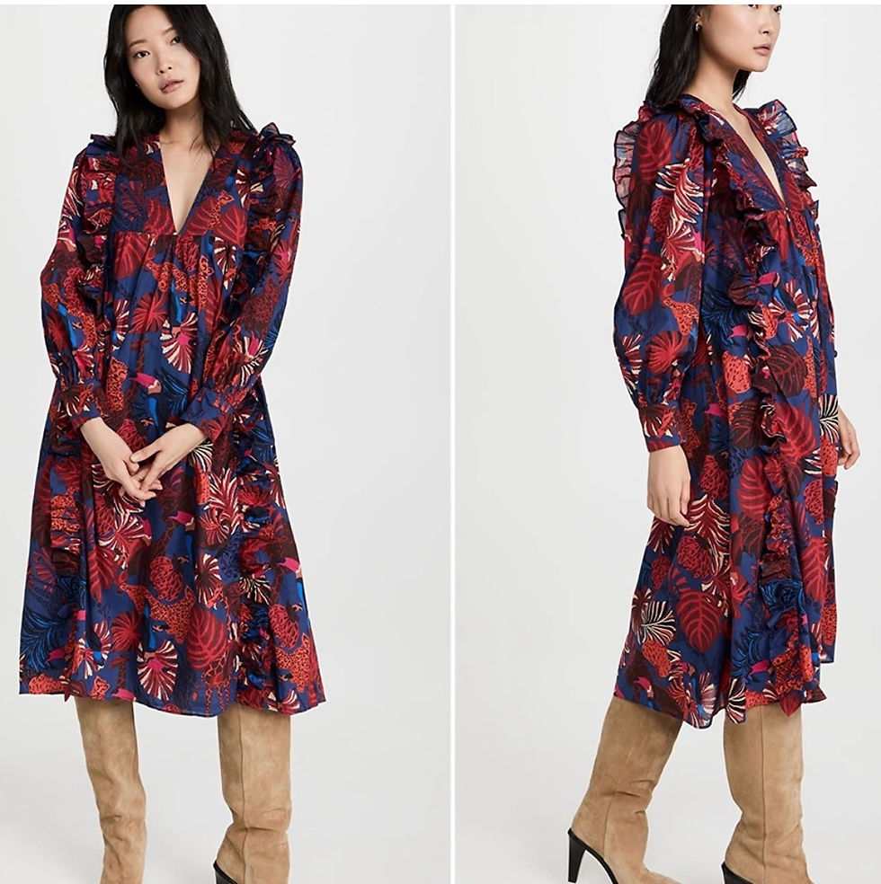 Thumbnail: Animals Tapestry Midi Dress / Size S