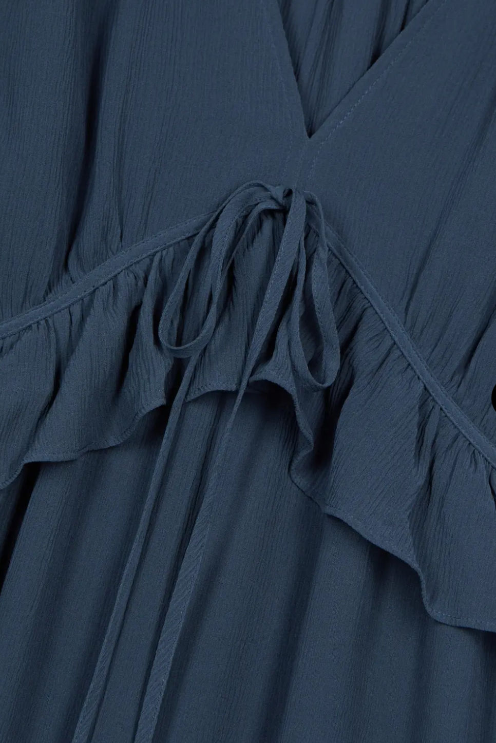 Thumbnail: 100% Silk Navy Long Sleeved Dress / Size S