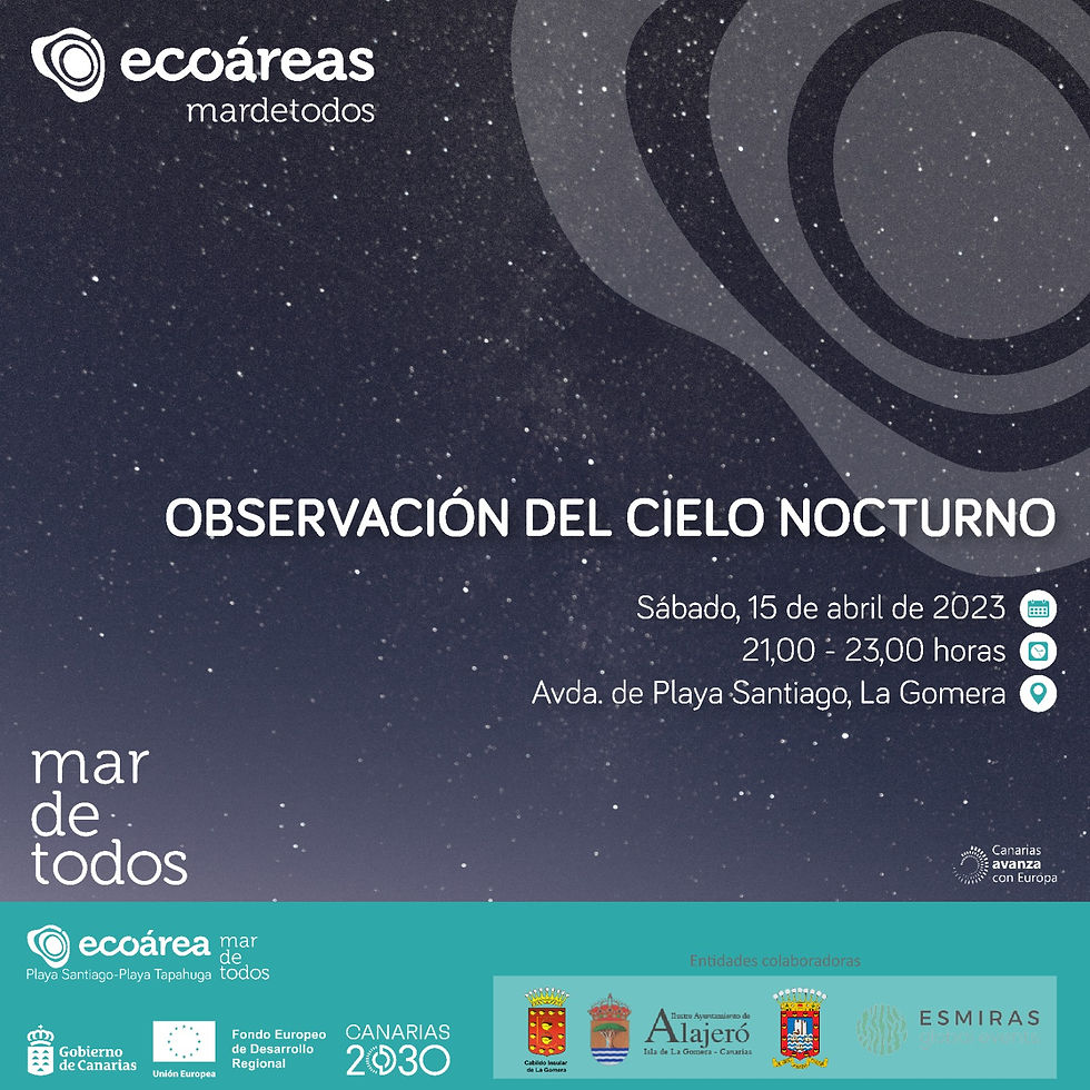 Ecoáreas conciencia sobre la contaminación lumínica en La Gomera con una actividad de observación