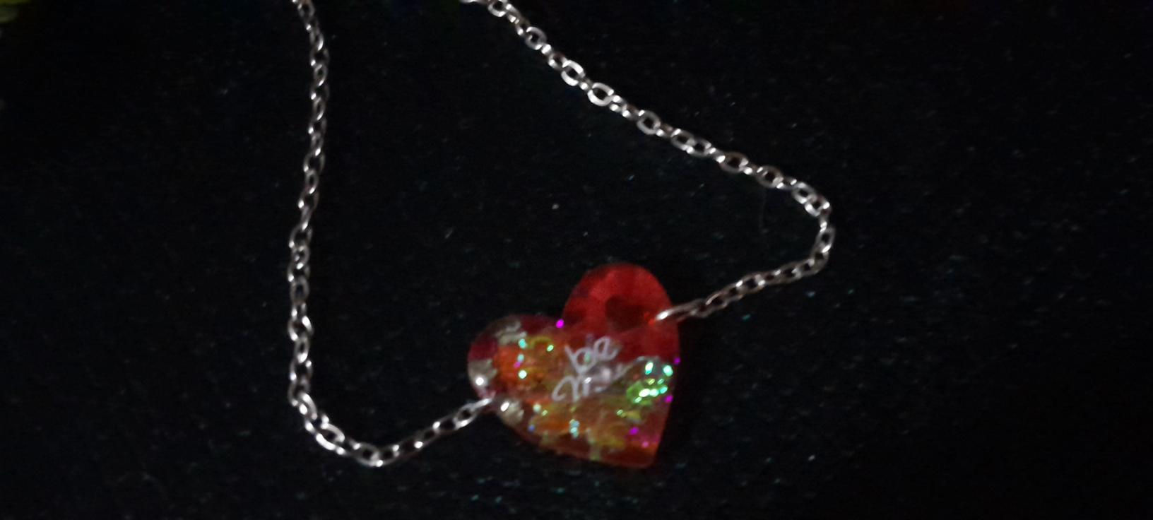 Be Mine resin heart bracelet