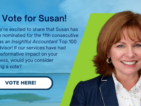 Account Ability Consulting CEO Susan Cook nominated for the Insightful Accountant 2024 Top 100 ProAdvisors award!
