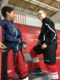 2 buds waiting for KTS Hockey