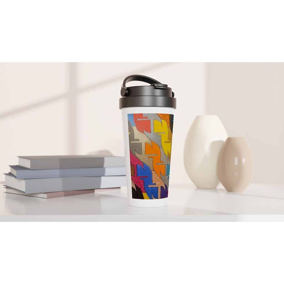 Thumbnail: White 15oz Stainless Steel Travel Mug