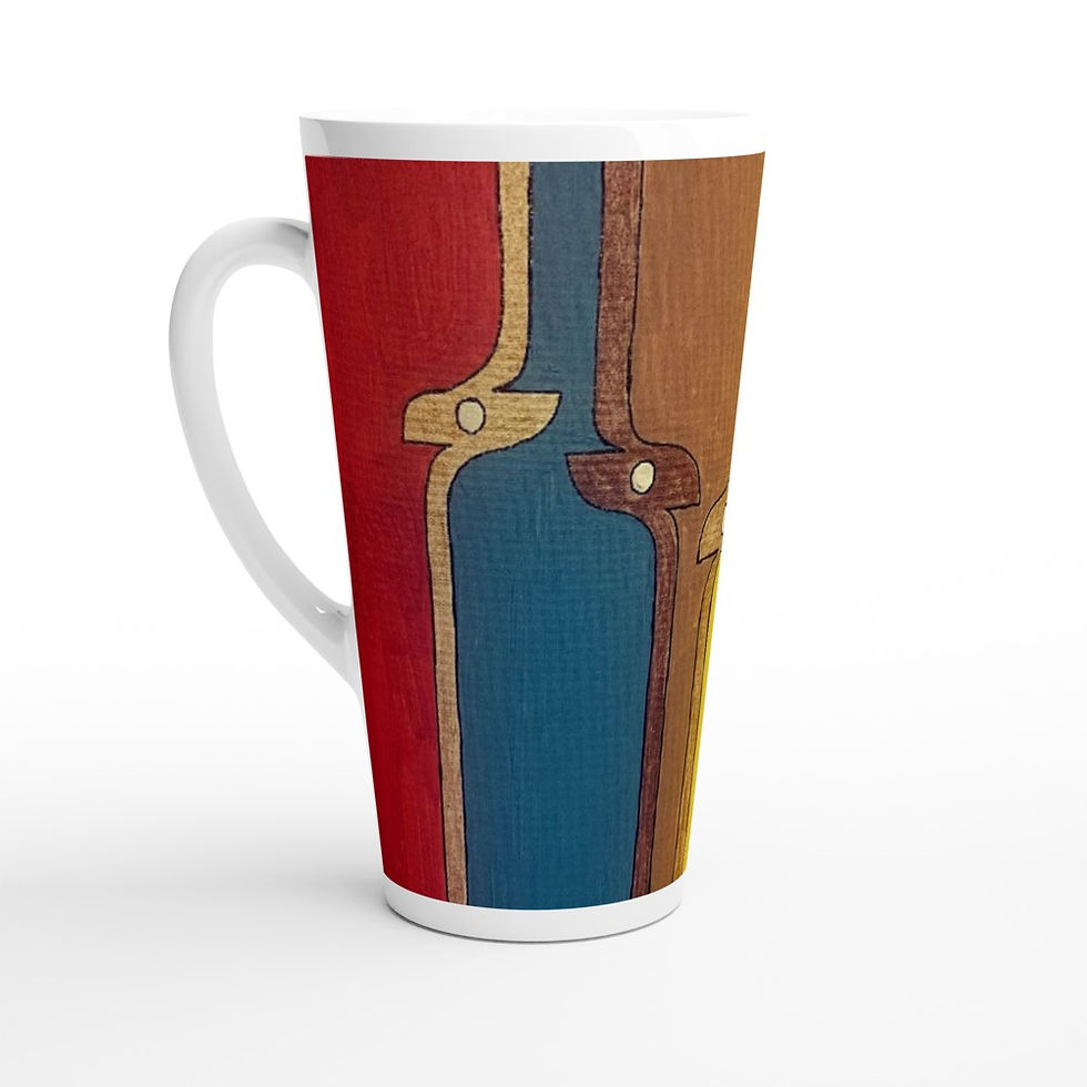 Thumbnail: White Latte 17oz Ceramic Mug