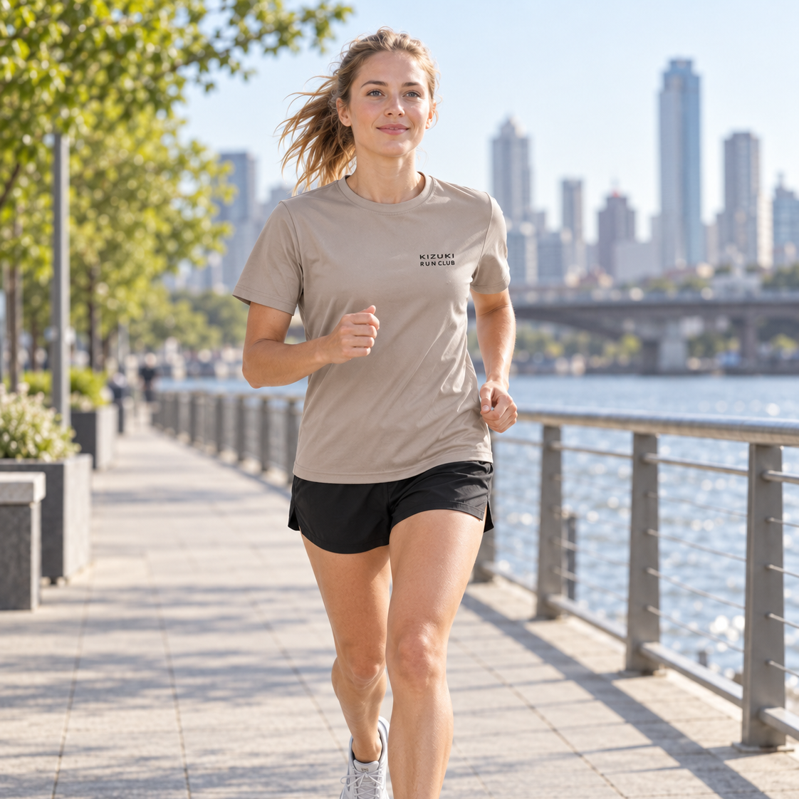 Shigoto No Ato Ni Hitohashiri – Unisex Running T-Shirt