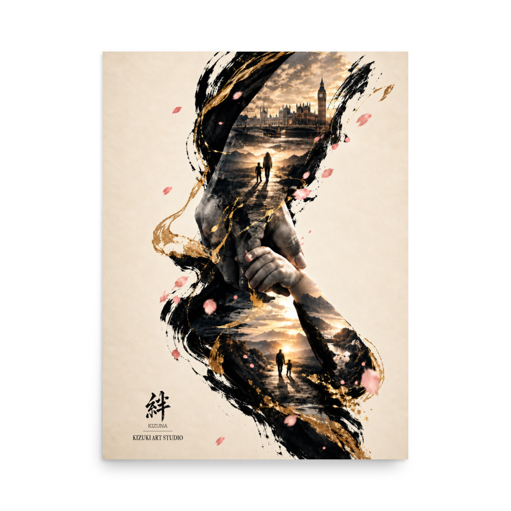 Kizuna (絆) – Japanese Connection Art Poster | 18×24