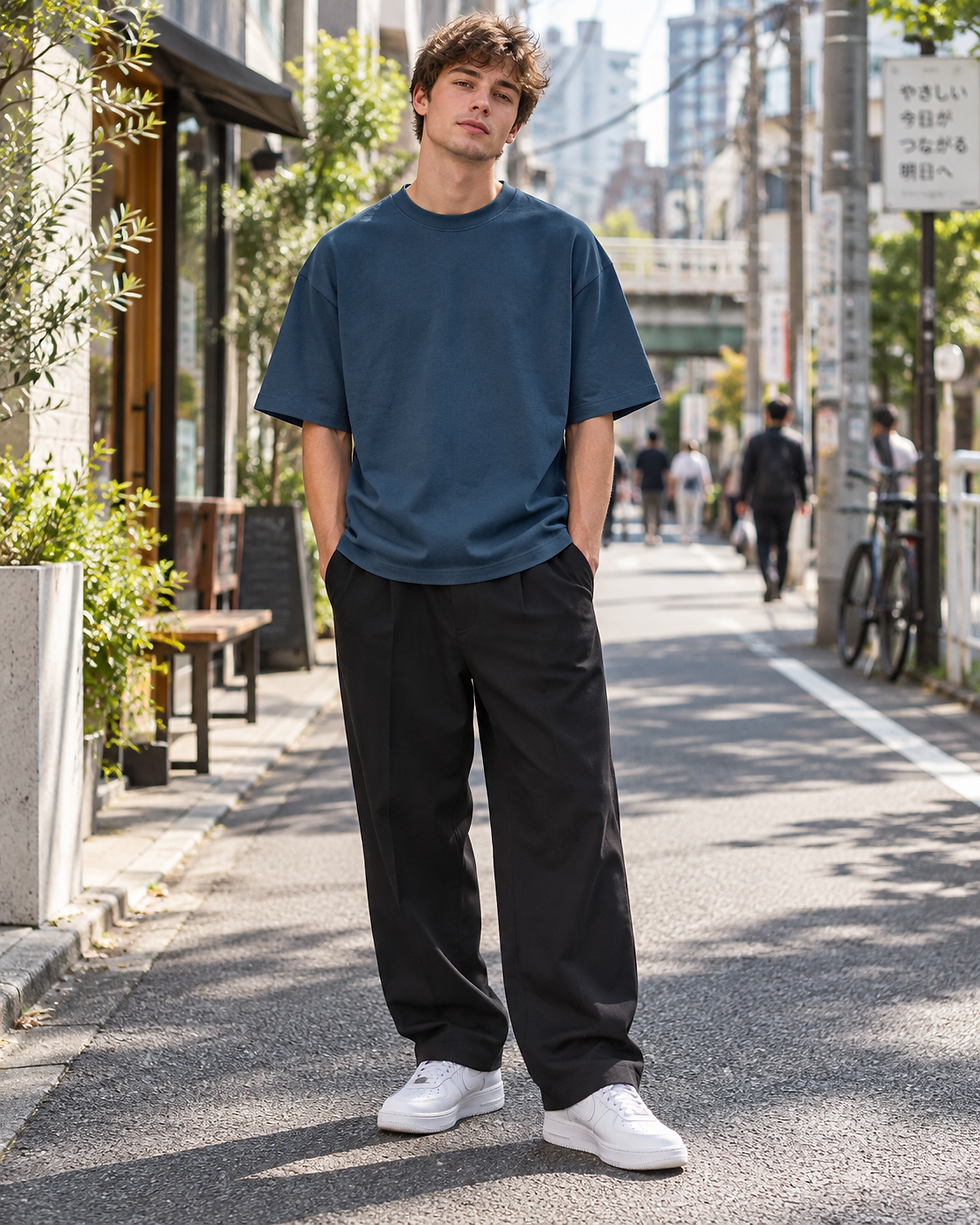 サムネイル： Run Further Feel Closer Unisex T-Shirt – Heavyweight Organic Cotton
